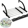 Hangers Portable Clothes Drying Rack For Balcony Folding Towel Indoor Outdoor Retractable Laundry With Sock Clips