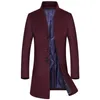 Misturas de lã masculina Casacos de lã Outono Long Trench Overcoat Casacos Masculino Moda Gola Slim Windbreaker Plus Size 5XL 6XL 230928