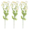 Decorative Flowers 3Pcs Simulated Flower Bouquet Decor Chamomile Adornment