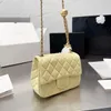 designer bag New style women square fat handbag casual fashion designer bag top luxury design sheepskin gold ball chain bag purse lady bag