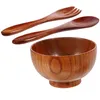 Assiettes Saladiers Grand Bois Couverts En Bois Surdimensionné Servant Des Fruits Comptoir De Cuisine Petit