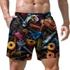 Men's Shorts Screw 3D Printed Swim Oversized Summer Beach Quick Drying Street Fashion Casual