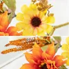 Flores decorativas Simulación de flores artificiales Girasol Diy Otoño Color Ramo Dalia Crisantemo Po Accesorios Decoración del partido Hogar