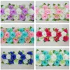 Decorative Flowers Simulation Rose Flower No Watering Bright Color Artificial Fake Row Wedding Party Wall Decoration