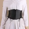 Belts Ladies's Punk Corset Elastic Girdle For Women Slimming Waistband Hit Hop Tie Rope Zipper Cummerbund Gothic Dress Shirt