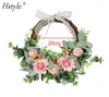 Flores decorativas grinalda de flores artificiais porta da frente diy piso jardim escritório decoração casamento fzh334 folhas buxo parede casa verde