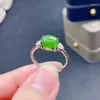 Clusterringe 2023 Natürliche grüne Jade Ring Geburtsstein Verlobung Hochzeit Geschenke für Frauen Echt 925 Silber