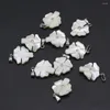 Hänghalsband 5st Natural White Shell Charms Multiple Shape Mother of Pearl för smycken som tillverkar DIY -halsbandstillbehör