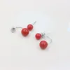 Boucles d'oreilles ZFSILVER 925 en argent Sterling mode à la mode coquille rouge perle Double boule pour les femmes charme bijoux élégant cadeau de fête