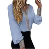 Frauen Blusen Lässige Mode Herbst Lange Laterne Hülse V-ausschnitt T-shirt Y2K INS Kleidung 2023 Frauen Elegante Leopard Print hemd Top