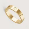designer ring ove ring for woman luxury ring designer jewelry design sense 5MM or 6MM Width Ring Multi-Size Rings 18K Gold Plated Rings Unisex Rings