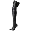 Noir Sexy sur les bottes au genou pour les femmes chaussures à talons hauts dames cuisse hiver grande longue chaussure femme 230922