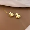 Backs Earrings Vintage Big Love Heart Mosquito Coil Clip For Women Real Gold Plating Elegant Without Piercing Jewelry 2023