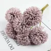 Decorative Flowers 6pcs Artificial Fake Dandelion Flower Ball Bouquet For Home Garden Wedding Party Decoration DIY Craft Wreath Christmas