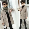 Coat Winter Woolen Jacket Korean Boy Version For Boys Thicken Coats SingleBreasted Hooded Casual Children's Clothing 230928