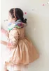 Coat Trench Girls Long Princess Style Children Clothes Windbreaker Tide Baby Soild Button Pocket Sleeve Pleated