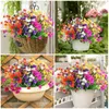 Decorative Flowers Artificial UV Resistant No Fade Faux Plastic Plants Wedding Decoration Garden Porch Window Kitchen Office Home Decor