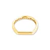 CKK Ring Golden Bar Stacking Rings for Women Men Anillos Mujer 925 Sterling Silver 925 Jewelry Wedding Aneis HOMBRE214Q