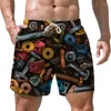 Мужские шорты с винтом и 3D-принтом для плавания, большие летние пляжные шорты, быстросохнущие уличные модные повседневные шорты