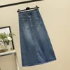 Spódnice vintage dżinsowa spódnica z wysokiej talii 5xl kobiety 2023 Wiosna jesienna Korea Slim Linia Line Ladies Casual Clothing