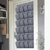 Storage Boxes 24 Pockets Shoe Holder Organiser With 4 Hooks Over The Door Hanging Shelf Rack For Closet Bedroom Bathroom Kids Women Men