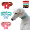 Dog Collars Puppy Cat PU Leather Collar With Flower Adjustable Solid Pet For Small Dogs Accessories Para Perro Mascotas Product