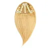 Натуральные кружевные заколки для человеческих волос с челкой, 7 штук, Remy Straight, медовый блондин, цвет, на клипсе с 3 230928