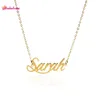 Personalisierte Namenskette für Damen, personalisierte Namensschild-Halskette Sarah, Edelstahl, Gold und Silber, individueller Schmuck 219 Karat