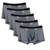 Underpants 5Pcs/Lot Men Boxer Shorts Underwear Male Homme Ice Silk Mesh Plus Size Panties Sexy 5XL