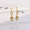 Hoop Earrings RYJU 925 Sterling Silver Korean Nautical Little Zircon Fish Charms Huggie Piercing For Women Teen Unisex Jewelry