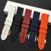 22mm 24mm 26mm Black Blue Red Orange White Watch Band Silicone Rubber Watchband Ersättning för Panerai Strap Tools Steel Buckle 2310y