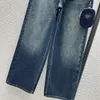 Jeans firmati 2023 nuovi pantaloni dritti con pannelli moda autunno inverno marca stesso stile abbigliamento femminile di lusso M19L