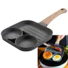 Pannor Stone Egg Frey Pan 3-Cup Steak Saus Cooker med långt handtag