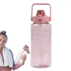 Бутылки с водой Мотивационная бутылка 2Л Спорт спортзала с отметкой времени герметичной для пеших прогулок