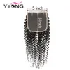 Lace s Yyong Hair 5x5 Clre brésilien crépus bouclés 1022 pouces partie libre 100 Remy humain 230928