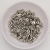 Colliers pendentifs (50 pièces/lot) en alliage de Zinc, argent tibétain, charme européen en forme de Lotus, taille 7x6mm HA5211B