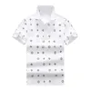 Mens Polos Tees Casual Lapel Kort ärmar randiga toppbroderi dekoration designe avancerad textur polos stora eller små häst mode polos t skjortor storlek m-3xl