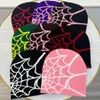 Szerokie brzegowe czapki wiadra moda gęsta ciepła jesienna kapelusz Kobiet męski Halloween Jacquard Hip Hop Winter Unisex Spider Web Beanie 230928