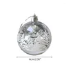 Decorative Figurines 6pcs White Snow Ball Christmas Ornaments Hanging Tree Decorations Shatterproof Clear Baubles Balls Xmas For Home