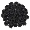 Decorative Flowers Silk Rose Flower Artificial Wedding Gold Decoration Halloween Black