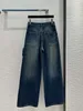 Jeans firmati 2023 nuovi pantaloni dritti con pannelli moda autunno inverno marca stesso stile abbigliamento femminile di lusso M19L