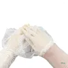Fingerless Gloves L5YC False Lace Cuffs Sweater Decorative Wristband Sleeves With Embroidery