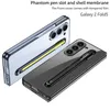 Luxury Transparent Vogue Phone Case för Samsung Galaxy Z Folding Fold5 5G Hållbart robust fullt skyddande mjukt stötfångare membran klar vikskal med S pen slothållare