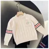 Baby Boys Designer Knitwear Topps Kids Classic Sweaters Autumn Winter Sweatshirts Childrens tröja jumperkläder unisex kläder