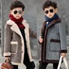 Manteau enfants décontracté laine automne hiver garçons beau peluche velours lourd vêtements d'extérieur enfants épissage poche Trench 230928