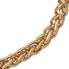 Braided Gold Wheat Link Franco Chain Necklaces Gold Man Stainless Steel Spiga Chain Necklace Hip Hop Polished Fashion Jewelry191A