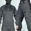 Tute da uomo Tute tattiche Forze speciali Addestramento militare Camicie da combattimento all'aperto Pantaloni da uomo Uniforme multitasche Caccia