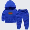 Bebek giyim setleri çocuk iki parçalı çocuk hoodie uzun pantolon çocuk kıyafetleri erkek ve kız tasarımcı kazak çocukları uzun kollu lüks marka bahar ve sonbahar seti 1710