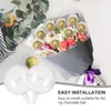 Decorative Flowers 100pcs Clear Chocolate Box Candy Truffle Wrappers Bouquet Fixing Holder Cup Cupcake Muffin Packaging Case Wedding