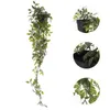Fleurs décoratives suspendues en pot, faux pendentif en plastique, guirlande verte de vigne, fausse décoration murale en rotin artificiel